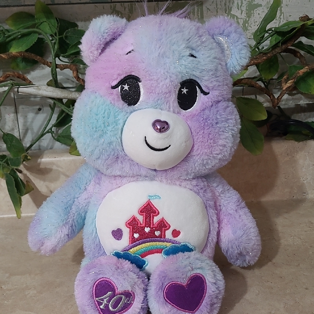 Care Bears 40th Anniversary Plush Unlock The Magic Pastel Sparkle Bear